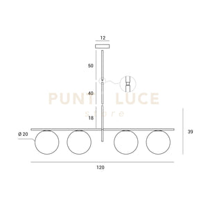BASE-4L C LED Base cromo tonda d.38cm 4 luci led incluso