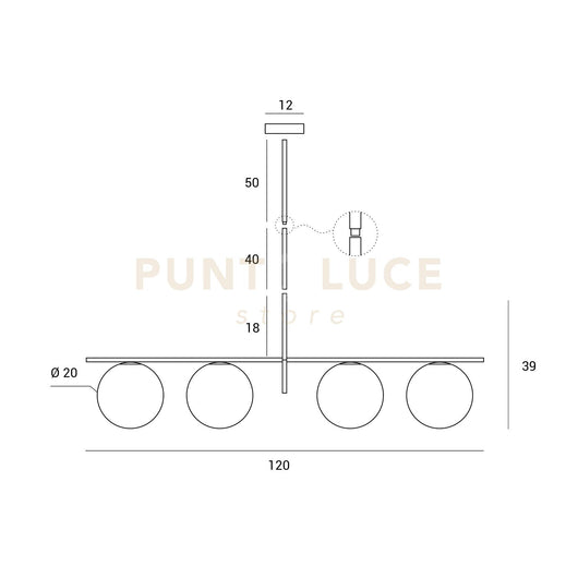 BASE-4L C LED Base cromo tonda d.38cm 4 luci led incluso