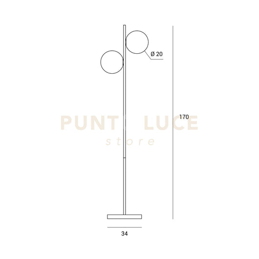 BASE-4L N Base tonda nero opaco 4 luci d.38