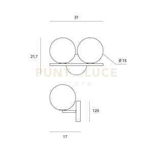 BASE-4L N LED Base nero opaco tonda d.38cm 4 luci led incluso