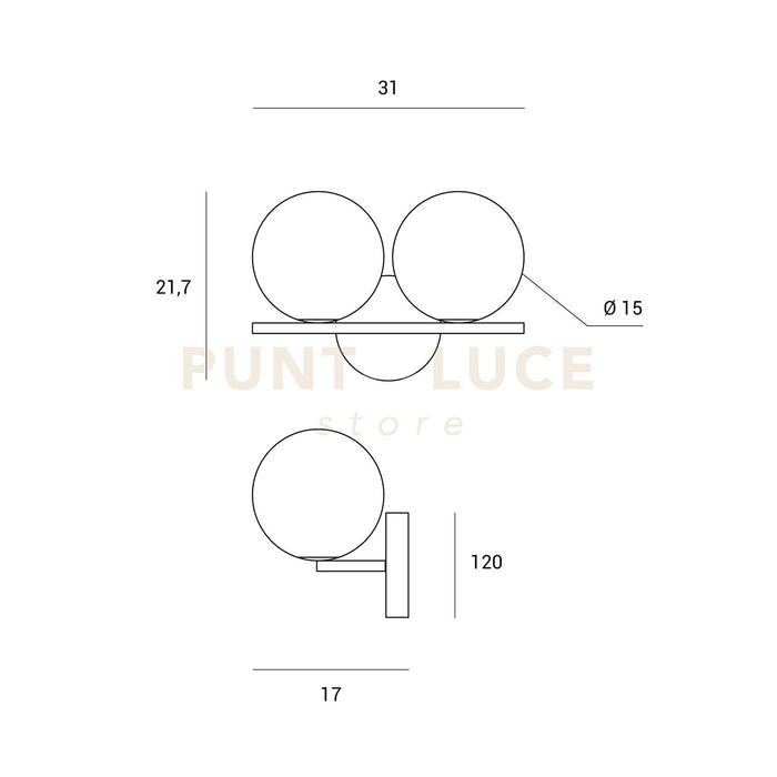 BASE-4L N LED Base nero opaco tonda d.38cm 4 luci led incluso