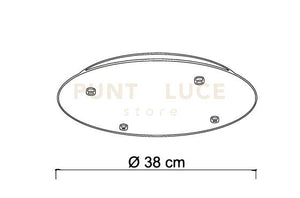 BASE-4L OS Base tonda ottone spazzolato 4 luci d.38