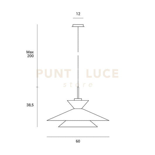 BASE-6R OS Base a raggio 6 luci ottone spazzolato d.15cm