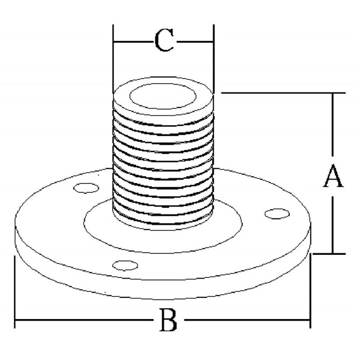 BASE ANTENNA INOX TONDA