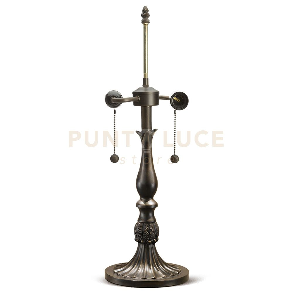 BUTTERFLY Lampada da tavolo 2 luci in resina e zama senza paralume attacco E27