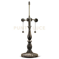 BUTTERFLY Lampada da tavolo 2 luci in resina e zama senza paralume attacco E27