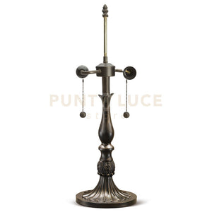 BUTTERFLY Lampada da tavolo 2 luci in resina e zama senza paralume attacco E27