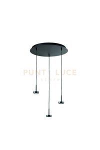 BASE PER SOSPENSIONE EKOS 3 LUCI D.45CM NERO LED 3000K 1390LM 18W