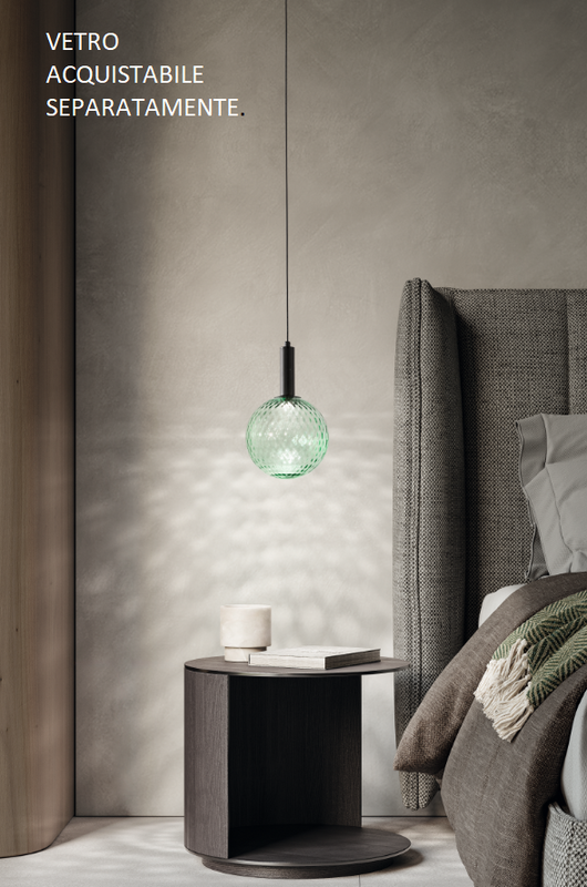 BASE PER SOSPENSIONE GOLF A LED 1 LUCE 3000K 958,5LM 12W NERO MATTO