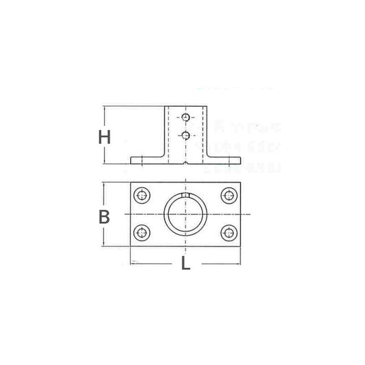BASE RETT. INOX 90� � MM.22