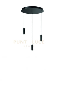 BASE  TONDA PER SOSPENSIONE GOLF A LED 3 LUCI 3000K 2057LM 36W NERO MATTO