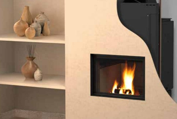 Termocamino a Legna CTM Basic Eco S0 24 kW Solo Riscaldamento con Scambiatore Full Link e Scomparsa Verticale