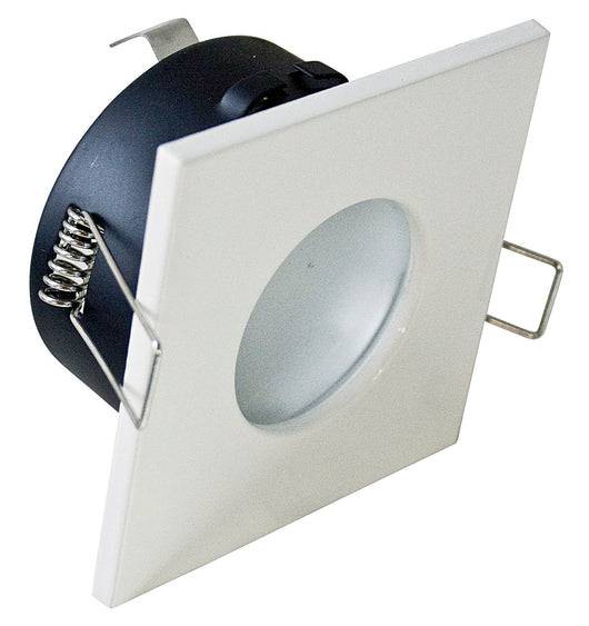 Faretto Incasso Bath Quadrato Alluminio Bianco 1 Luce Gu10