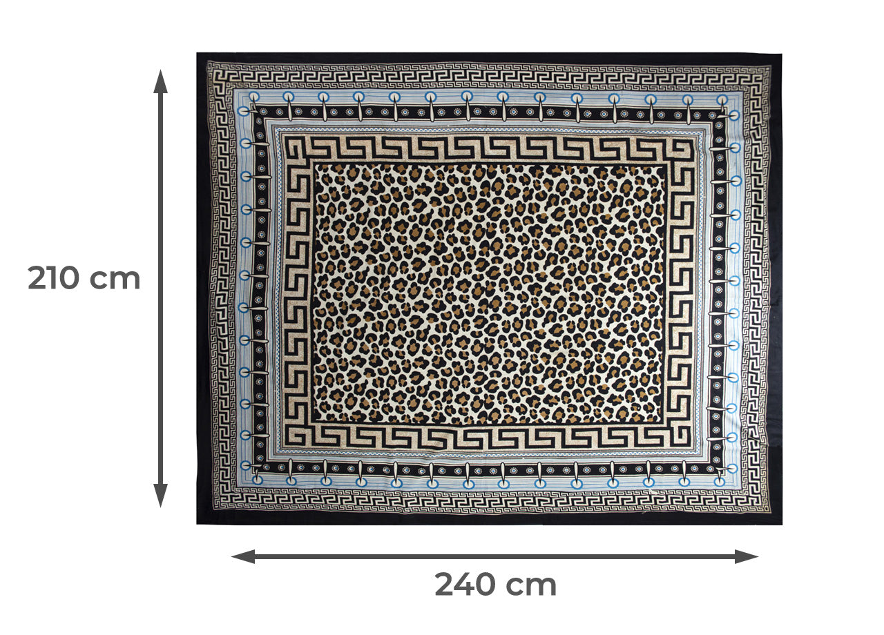 Telo Mare Spiaggia Grande Antisabbia Parasole Modello Batik Barocco - Telo Mare - Leopard D1
