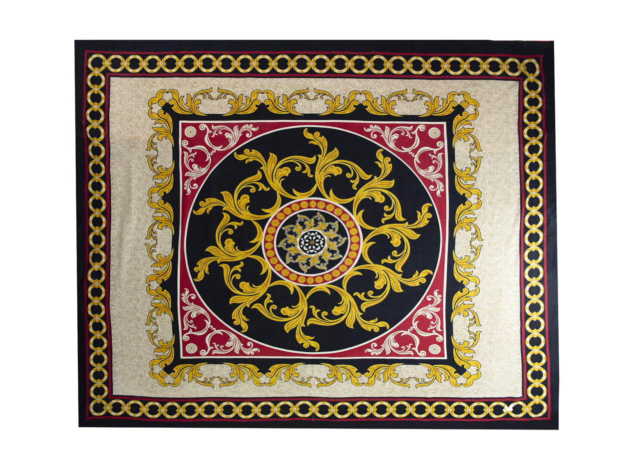 Telo Mare Spiaggia Grande Antisabbia Parasole Modello Batik Barocco - Telo Mare - Rosso D4