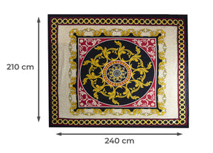 Telo Mare Spiaggia Grande Antisabbia Parasole Modello Batik Barocco - Telo Mare - Rosso D4