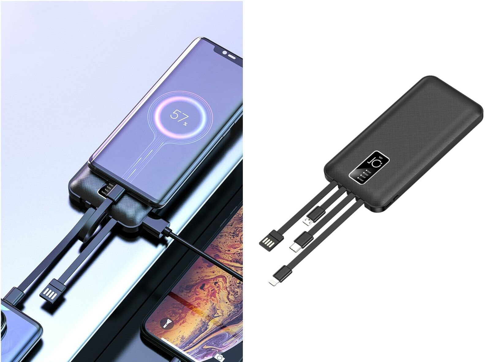 BATTERIA ESTERNA POWER BANK 20000 mAh 5V 2A USB Type-C per iPhone