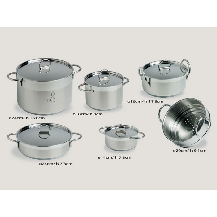 BATTERIA PENTOLE IMPILABILE GRANDE