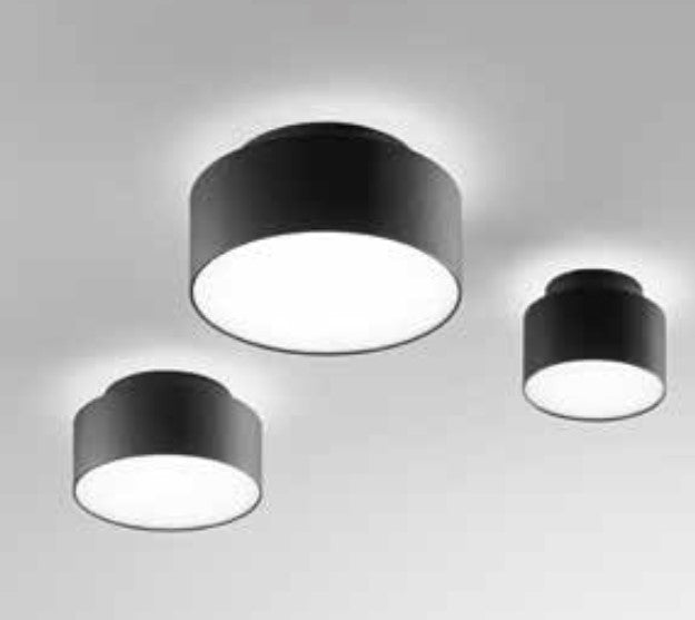 BAUM PLAFONIERA DOPPIA EMISSIONE LED 3000K 1970LM 18+6W IP20 NERO