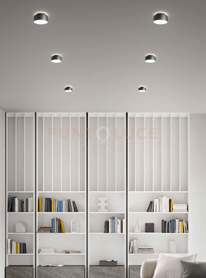 BAUM PLAFONIERA DOPPIA EMISSIONE LED 3000K 720LM 6+3W IP20 NERO