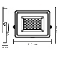 Optonica proiettore led smd corpo bianco luce naturale 100 watt 90 lumen 4000k