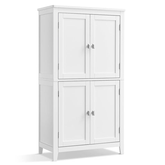 Mobiletto da bagno mobiletto da cucina mobiletto con 2 cassetti e 2 ante ripiani regolabili 30 x 60 x 110 cm bianco 12_0004023