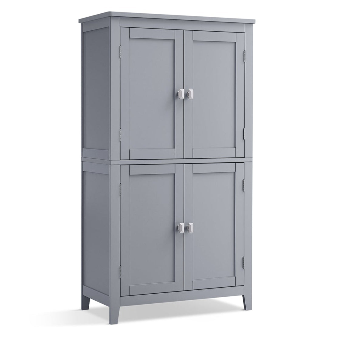 Mobiletto da bagno mobiletto da cucina mobiletto con 2 cassetti e 2 ante ripiani regolabili 30 x 60 x 110 cm grigio 12_0004025