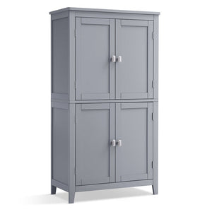 Mobiletto da bagno mobiletto da cucina mobiletto con 2 cassetti e 2 ante ripiani regolabili 30 x 60 x 110 cm grigio 12_0004025