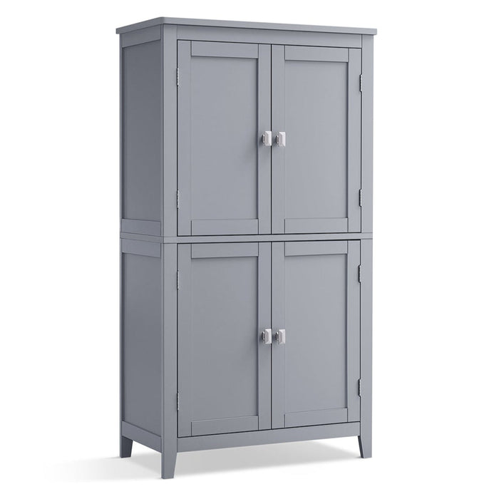 Mobiletto da bagno mobiletto da cucina mobiletto con 2 cassetti e 2 ante ripiani regolabili 30 x 60 x 110 cm grigio 12_0004025