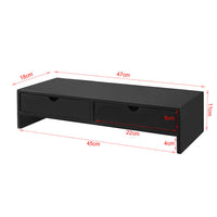 Supporto Monitor pc da scrivania Organizer scrivania Altezza 11 cm Nero BBF02-SCH