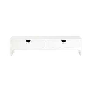 Supporto Monitor pc da scrivania Organizer scrivania Altezza 11 cm Bianco BBF02-W