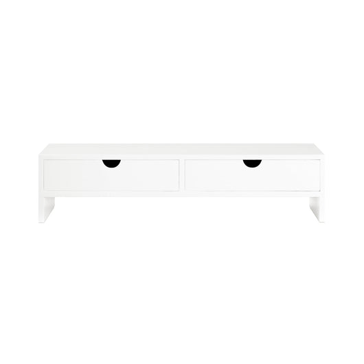 Supporto Monitor pc da scrivania Organizer scrivania Altezza 11 cm Bianco BBF02-W