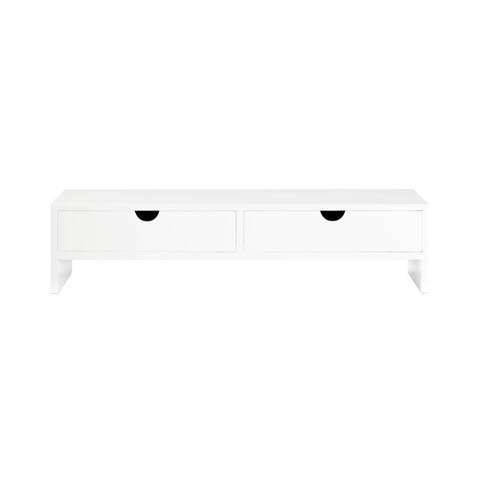 Supporto Monitor pc da scrivania Organizer scrivania Altezza 11 cm Bianco BBF02-W