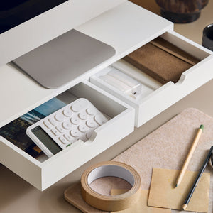 Supporto Monitor pc da scrivania Organizer scrivania Altezza 11 cm Bianco BBF02-W