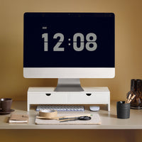 Supporto Monitor pc da scrivania Organizer scrivania Altezza 11 cm Bianco BBF02-W