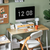 supporto per monitor pc scrivania Organizer scrivania rialzo monitor Con 2 cassetti BBF02-WN