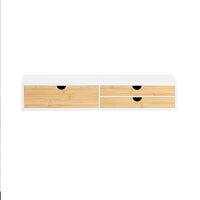 supporto per monitor con 3 cassetti Bianco-Naturale 60x22x11 cm BBF11-WN
