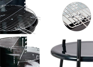 Barbeque Esterno A Carbonella Griglia Estate Campeggio In Acciaio Mod Illinois