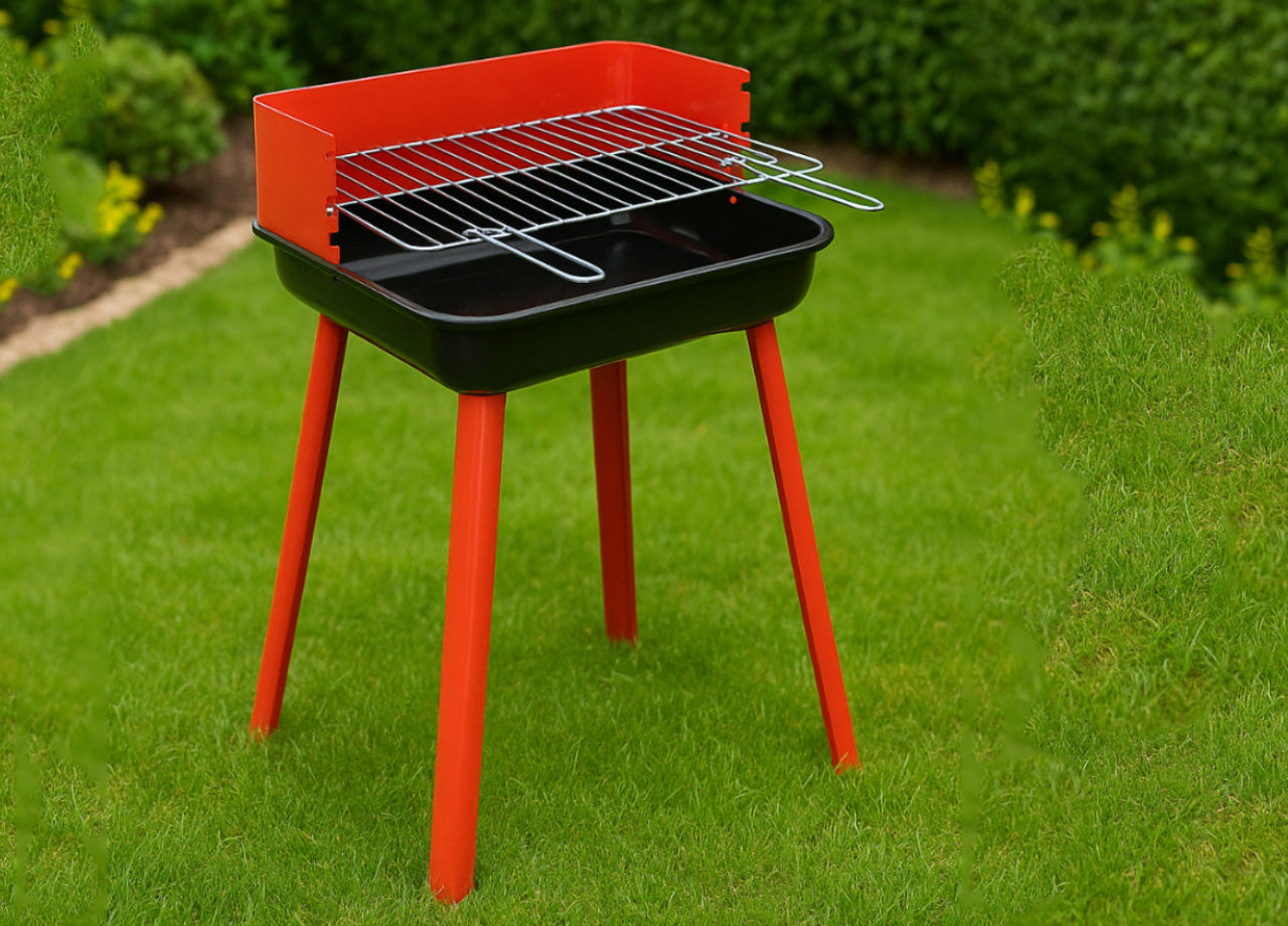 Barbeque Esterno A Carbonella Griglia Estate Campeggio In Acciaio Mod Nebraska