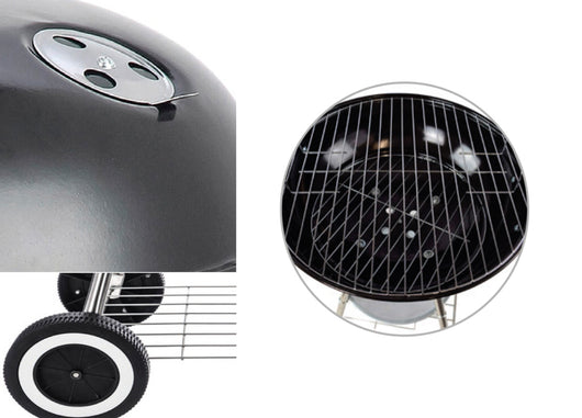 Barbeque Esterno A Carbonella Griglia Estate Campeggio In Acciaio Mod Tulsa