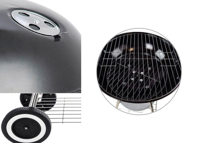 Barbeque Esterno A Carbonella Griglia Estate Campeggio In Acciaio Mod Tulsa