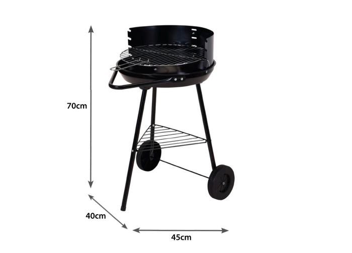 Barbeque Esterno A Carbonella Griglia Estate Campeggio In Acciaio Mod Winnipeg