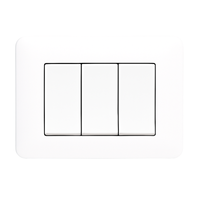 Biesse placca modulare bianca per bticino matix *** numero posti 3 moduli, confezione 1