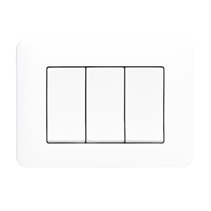 Biesse placca modulare bianca per bticino matix *** numero posti 3 moduli, confezione 1