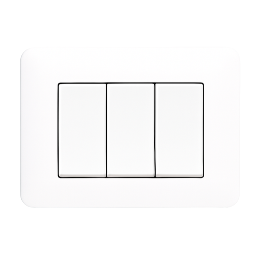 Biesse placca modulare bianca per bticino matix *** numero posti 3 moduli, confezione 1