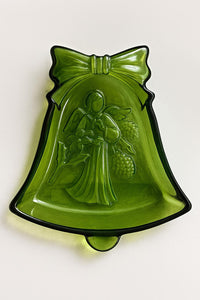 Piatto a forma di Campana verde 17X15X3