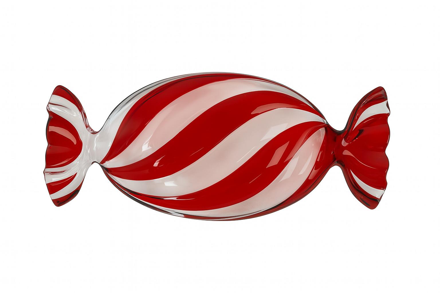 Piatto a forma di Caramella rosso 20X9X2.5