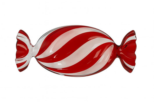 Piatto a forma di Caramella rosso 20X9X2.5