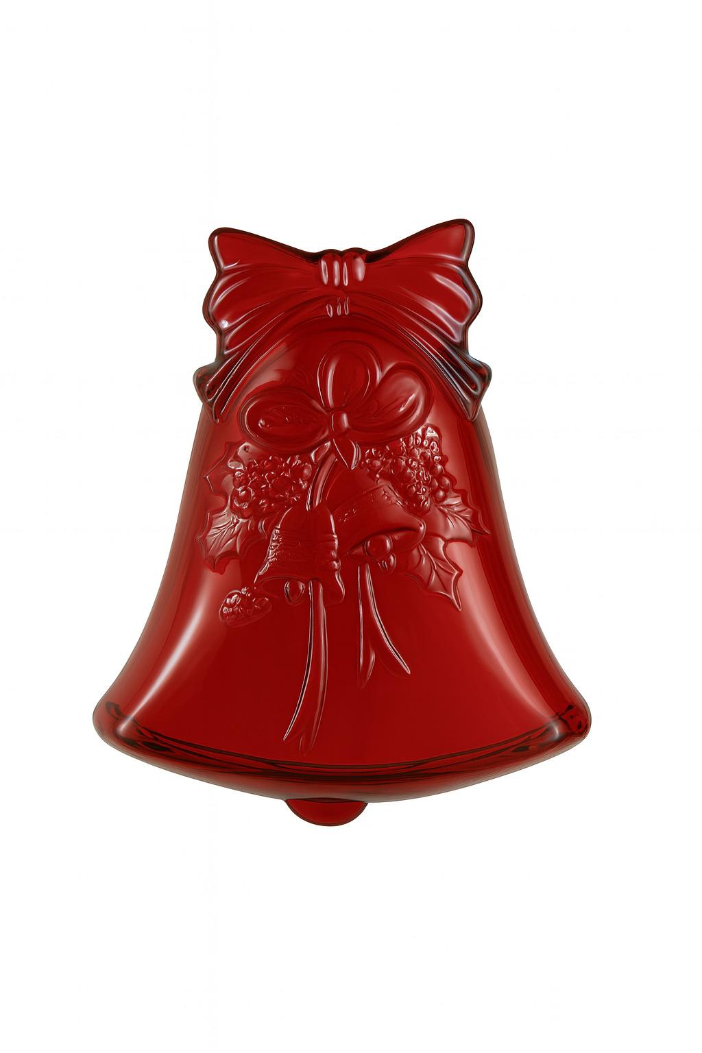 Piatto a forma di Campana rosso 17x15x3