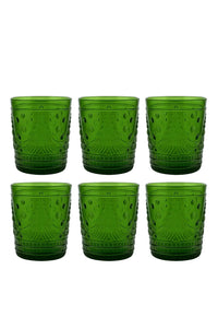 Conf 6 bicchieri con Albero di Natale verde